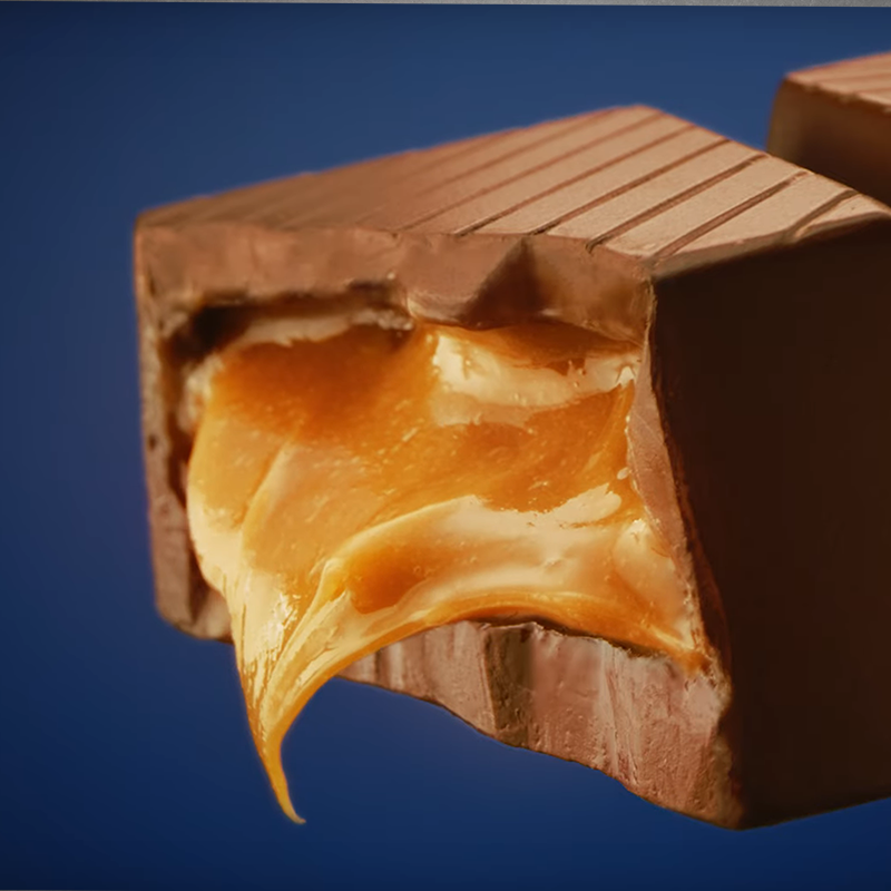 Mokap reklamowy batonika z czekolady, makieta produktowa wykonana drukiem 3D i ręcznym malowaniem, trwały model do reklamy z możliwością napełniania.
